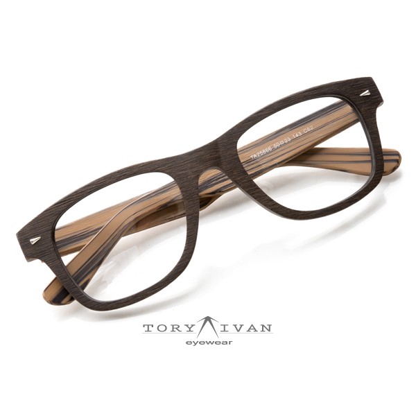 【ToryIvan】X03 板材 木紋 木頭鏡框 木框 日系 粗框復古眼鏡 復古綠 平光 黑框 手作 Style