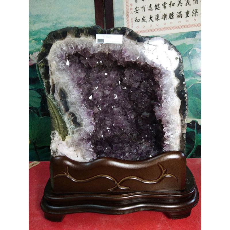 月理水晶~ 頂級天然 17.65公斤 ((巴西紫水晶洞)) 藏風 納氣