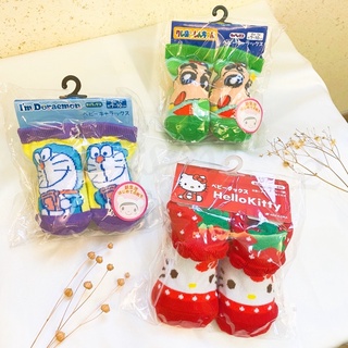 〔Chrisny__2〕全新日貨 24h出貨🔜 寶寶襪子 新生兒襪子 多啦A夢 蠟筆小新 Hello Kitty