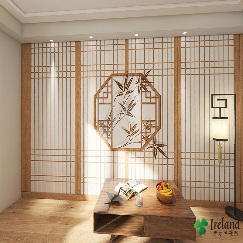 特惠日式風格仿真木門壁紙和風和室裝修背景墻日本料理餐廳壽司店墻紙 蝦皮購物