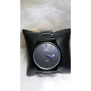 Daniel Wang 黑鋼帶腕錶 中性錶 石英錶 防水日本原裝機芯 1000