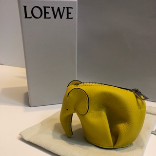 全新Loewe 大象零錢包（黃色）