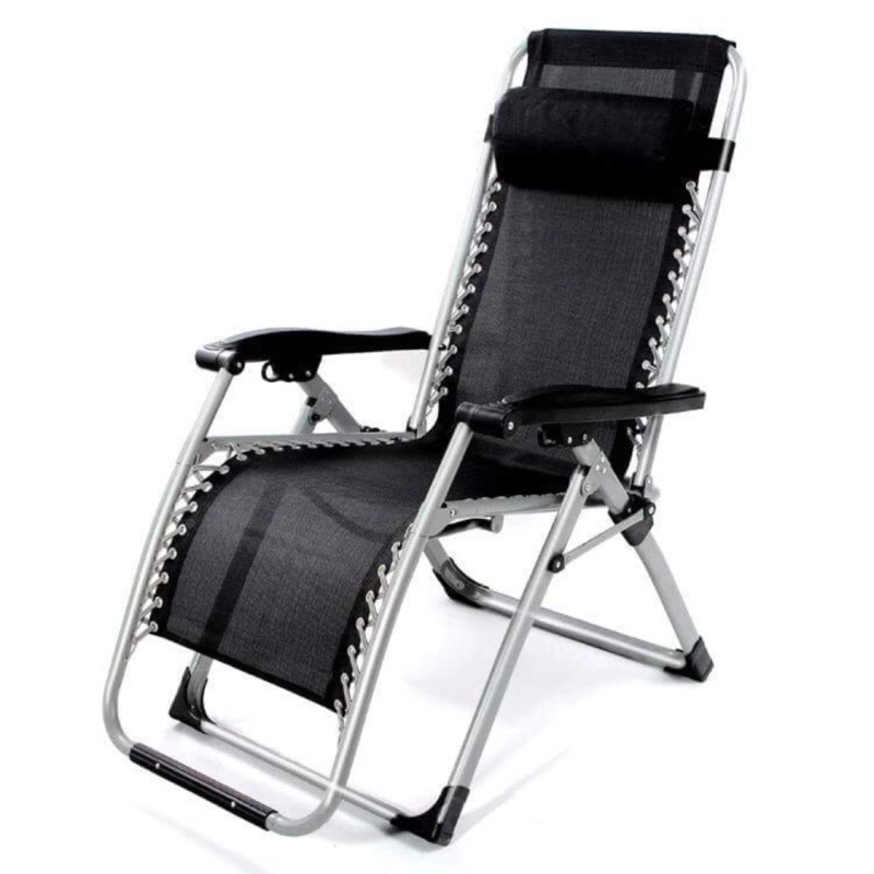 ※豪華方管40MM無重力躺椅/時尚酷黑雙繩加強設計/特斯林布料耐重200kg/折疊椅/發燒熱賣款