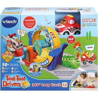 【英國 Vtech 】嘟嘟聲光互動車-360度旋轉軌道組