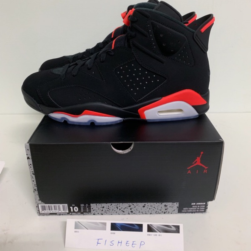 全新現貨 AIR JORDAN 6 RETRO Infrared 黑紅 大魔王 384664-060 台灣NIKE官網貨