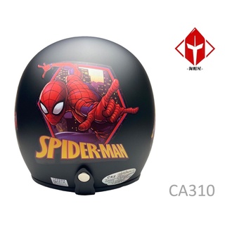 EVO 安全帽 蜘蛛人2 消光黑 CA-310 復古帽 半罩 半拆洗 正版授權