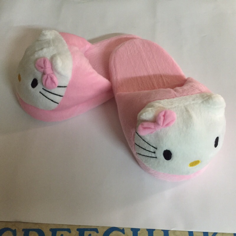 HELLO KITTY 絨毛拖鞋