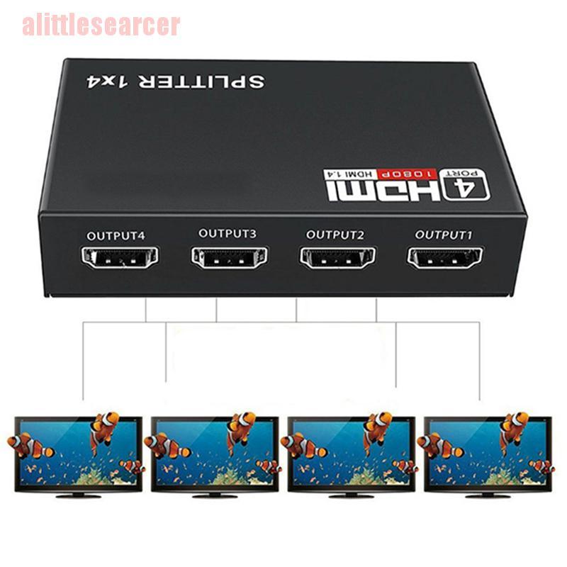 【ali】1 X 4 HDMI 分配器轉換器 1 進 4 出 HDMI 1.4 分配器放大器顯示