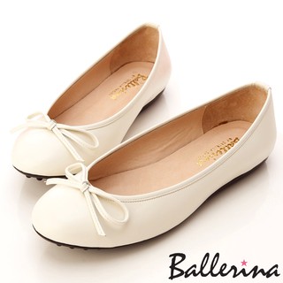 Ballerina-全真皮蝴蝶結柔軟豆豆鞋(杏)【BS600003CM】