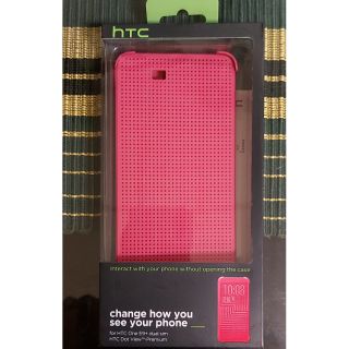 HTC原廠 E9+原廠 dual SIM Dot View 炫彩顯示側翻保護套（紅色）台灣公司貨
