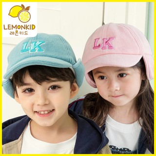 【台灣現貨】Lemonkid檸檬寶寶_LK字母護耳棒球帽 27035