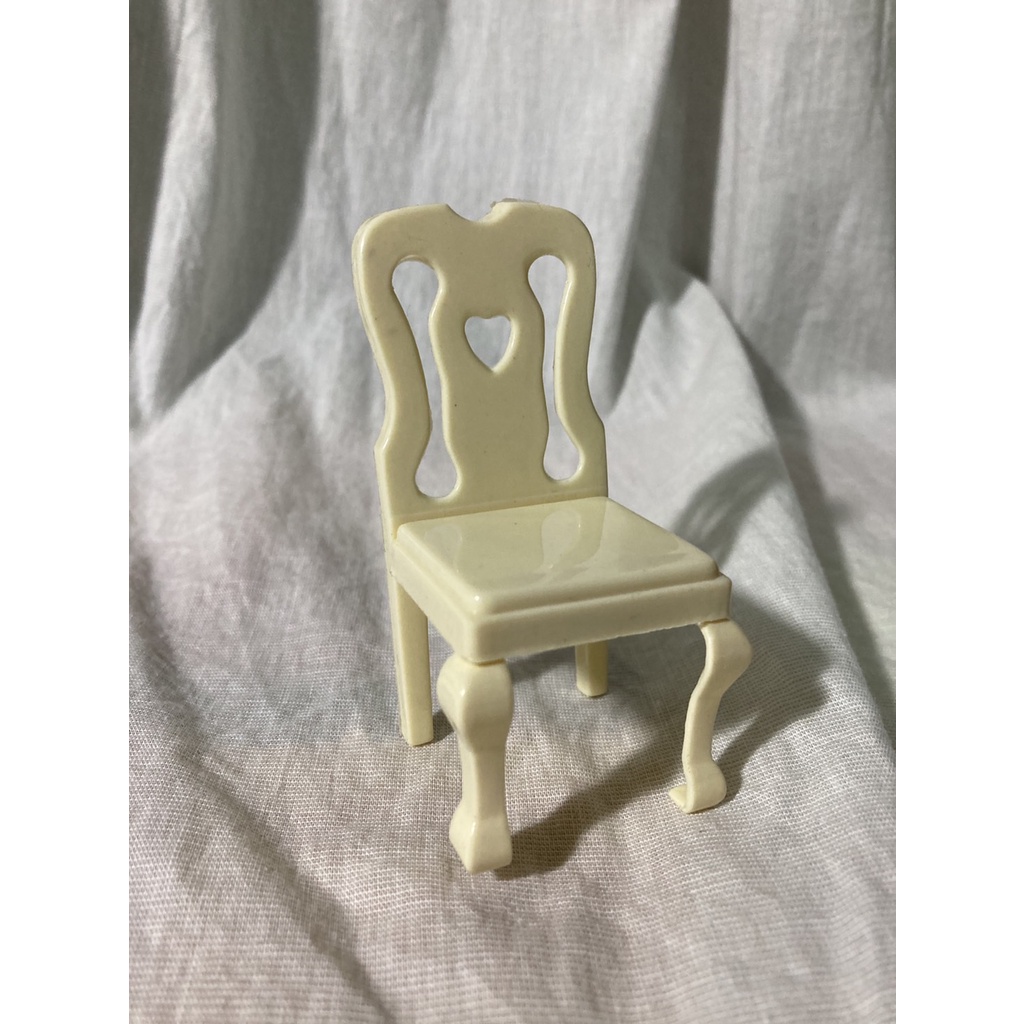 塑膠 白色 小椅子 娃娃屋