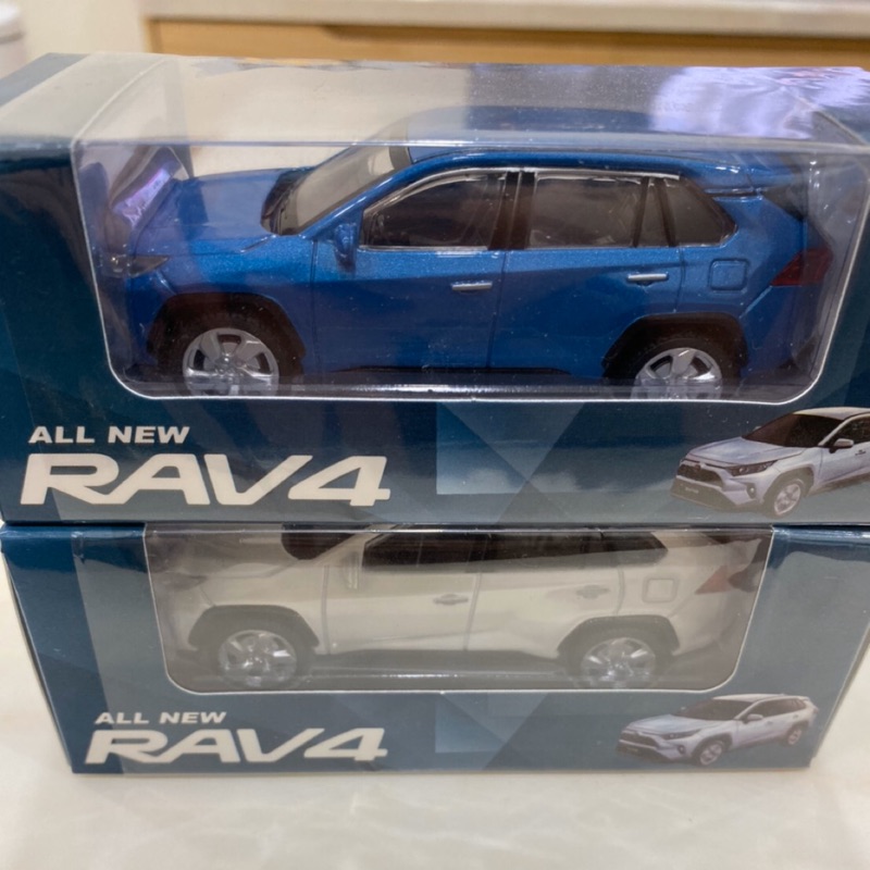 🌟全新現貨 TOYOTA RAV4迴力車 第五代 藍/白 1:43 豐田汽車