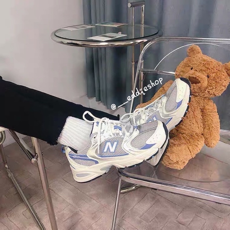 -ES- NEW BALANCE 530 NB530 奶油 銀藍 復古 NB休閒鞋 MR530KC