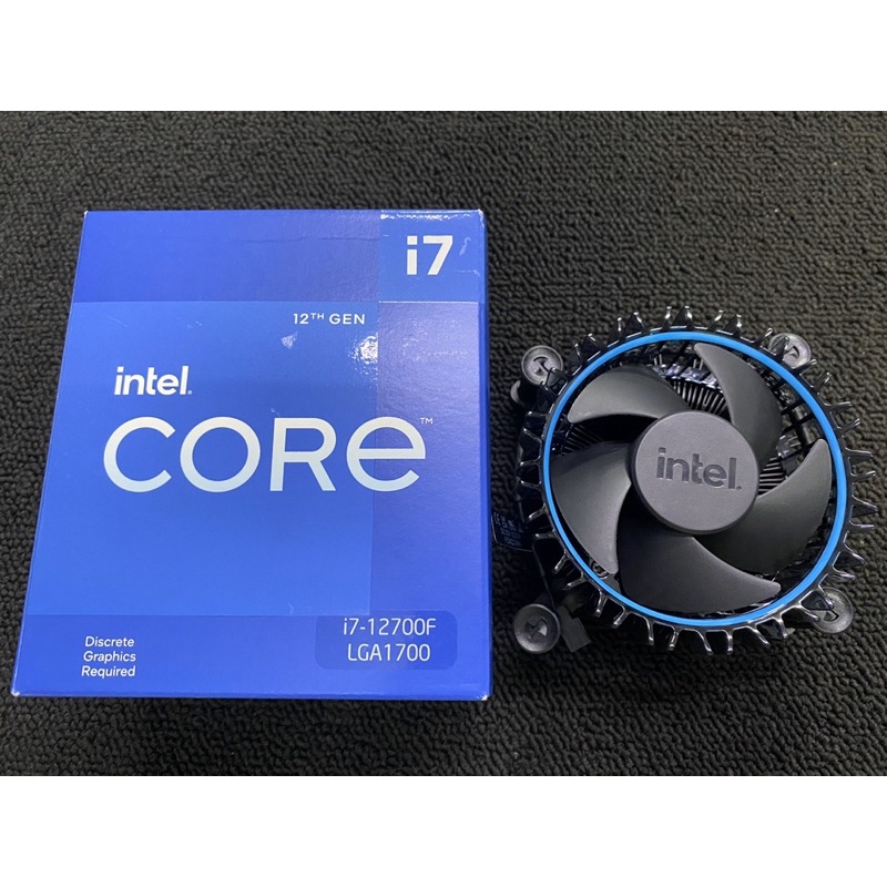 全新(原廠風扇) Intel i7-12700F/銅底/1700腳位/CPU 風扇/附贈原廠外包裝盒/無CPU