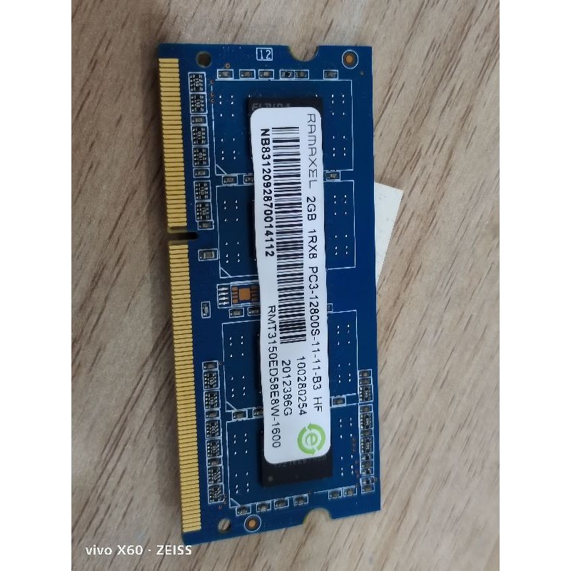 Ramaxel 筆電記憶體 DDR3 1066 2GB