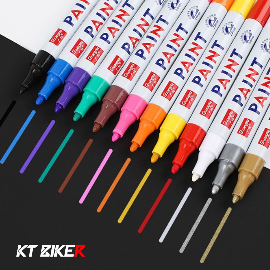 Kt Biker 輪胎筆多種顏色油漆筆補漆筆塗鴉彩繪輪胎 Tpp001 蝦皮購物
