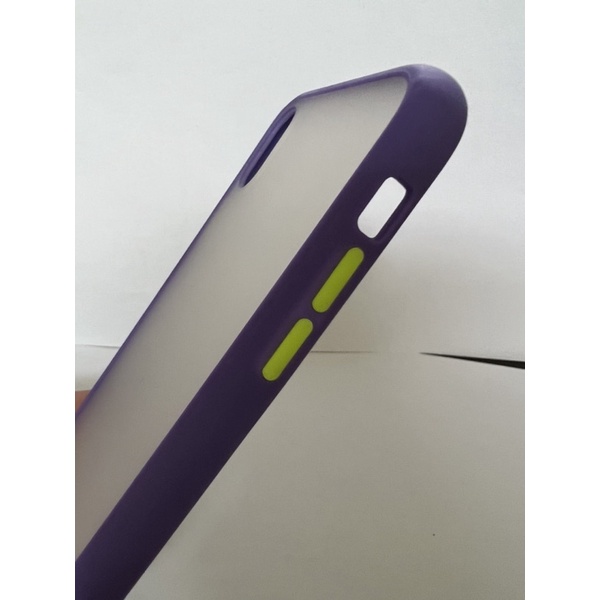 全新iPhone XR手機殼 紫色框透明背板
