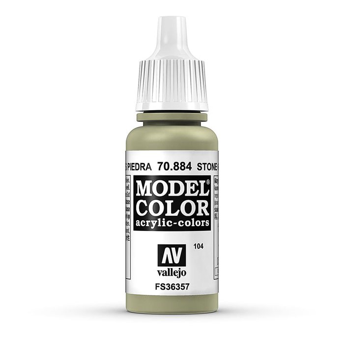 Acrylicos Vallejo AV水漆 模型色彩 Model Color 104 70884 石頭灰色 17ml