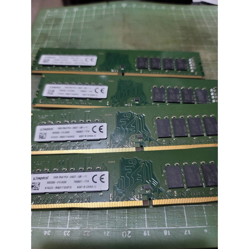 金士頓  16GB 桌上型記憶體 Kingston 雙面顆粒 16GB 2Rx8 PC4-2400T