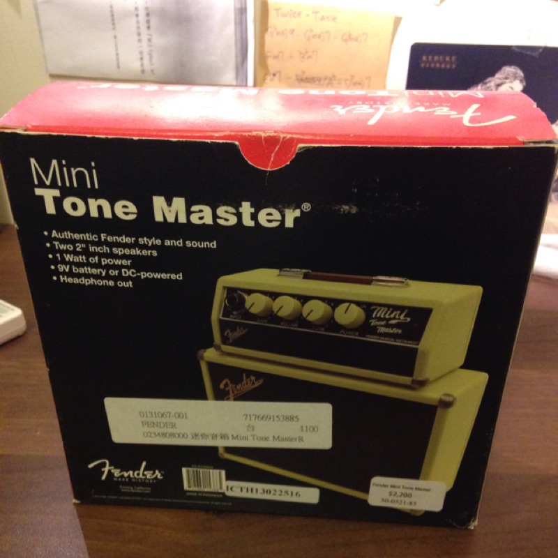 Fender mini Tone Master 電吉他 音箱 電池