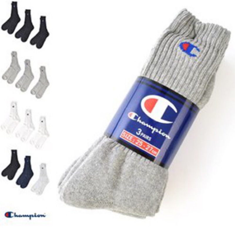 champion 小腿襪  中筒襪 棉襪  （單雙價格）運動襪  學生襪 休閒 運動 灰色