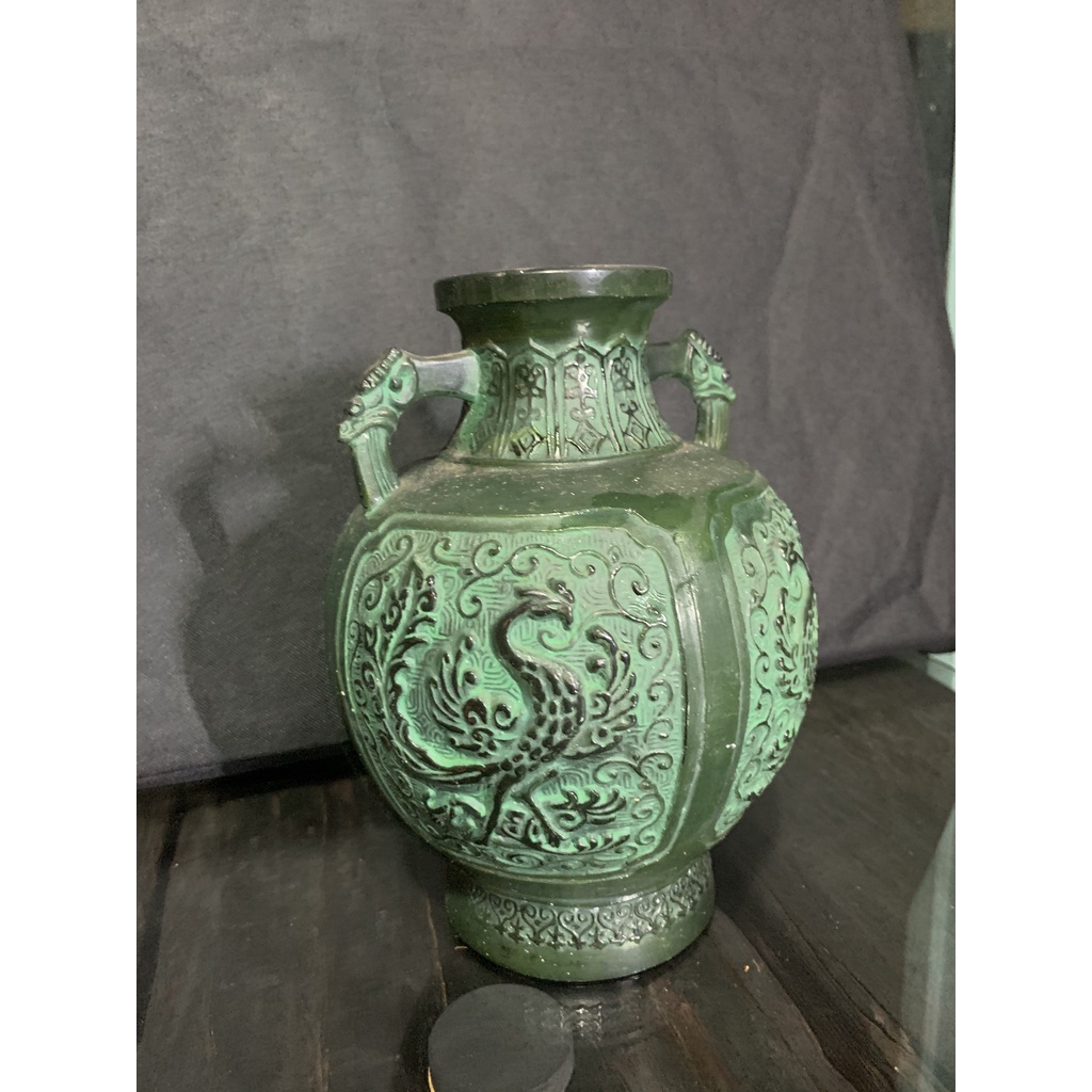 楽天カード分割】 激安❣️ 中国 日本 花瓶 骨董 年代品 青銅器金彩