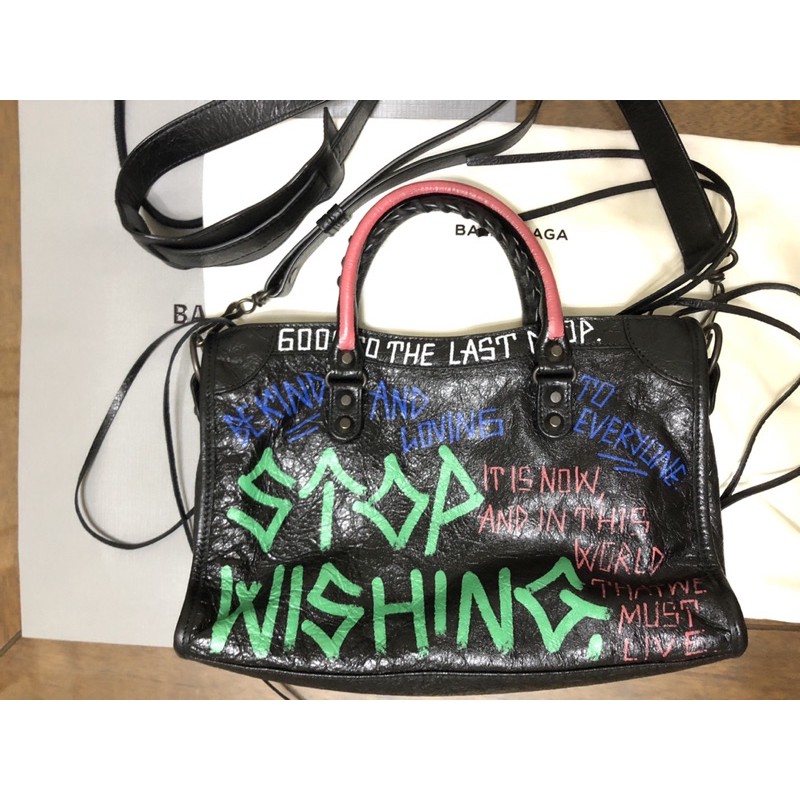 BALENCIAGA GRAFFITI CITY S 巴黎世家 機車包 塗鴉