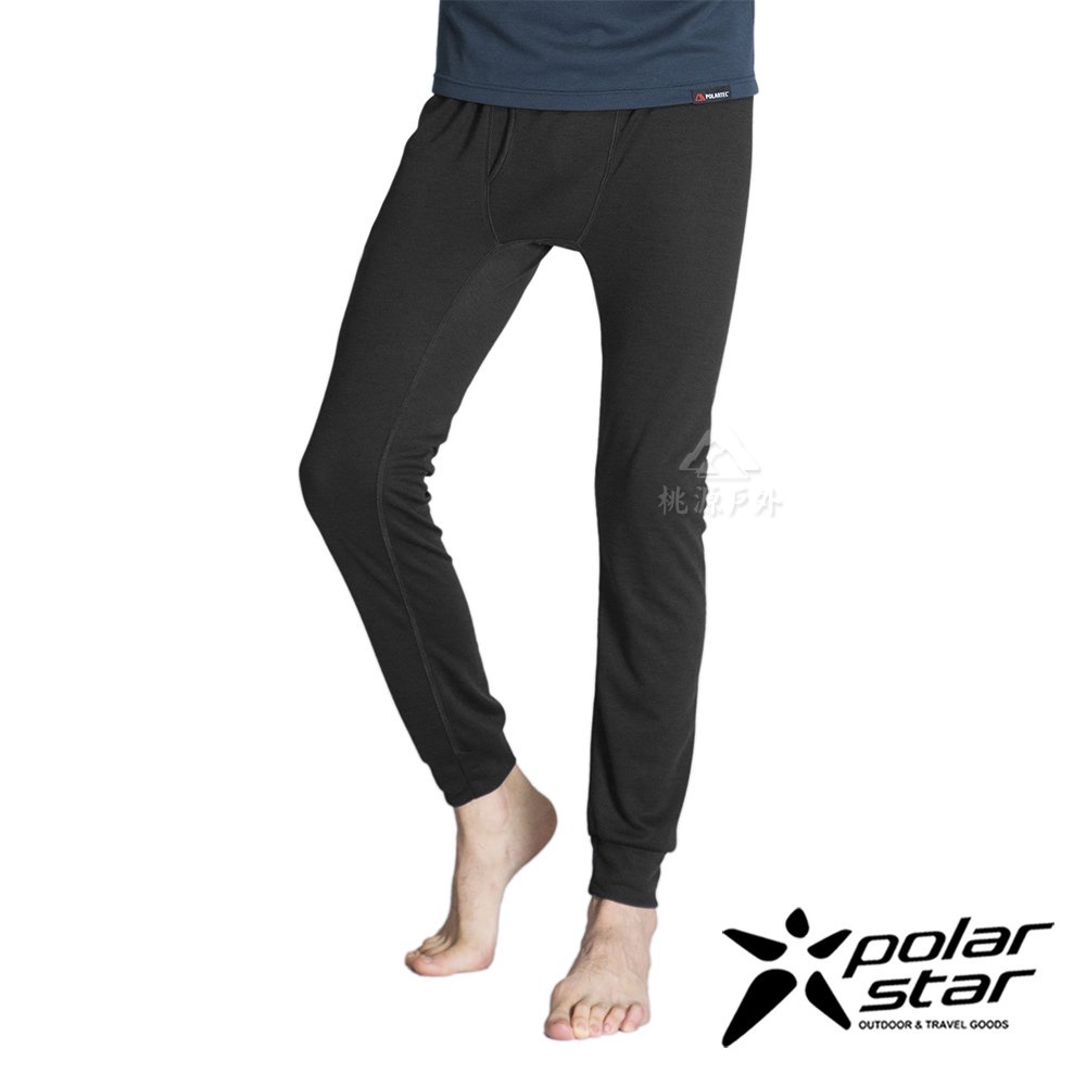 【PolarStar】男 排汗保暖長褲『黑』P21415