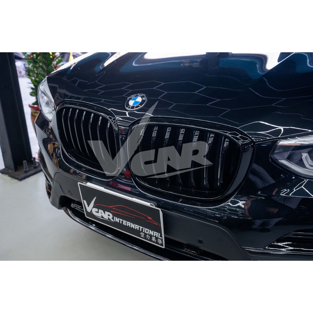 【V.Car】BMW G01 G02 X3 X4 單槓亮黑 水箱罩