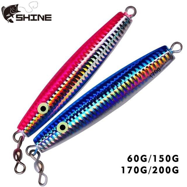 夏魚1pc 鐵板鉛魚誘餌60g 硬餌模擬假餌釣具 蝦皮購物