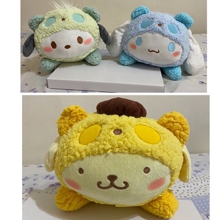 日本正版景品 布丁狗娃娃 熊貓布丁狗娃娃 帕恰狗娃娃 熊貓帕恰狗娃娃 大耳狗熊貓裝娃娃 布丁狗熊貓裝 三麗鷗熊貓裝娃娃