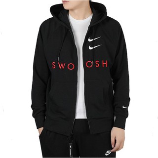 NIKE SWOOSH 黑紅 雙勾刺繡外套CT7363-010【Watch On-line Store】