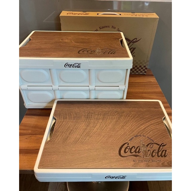 現貨 可口可樂折疊收納箱 露營用收納箱桌