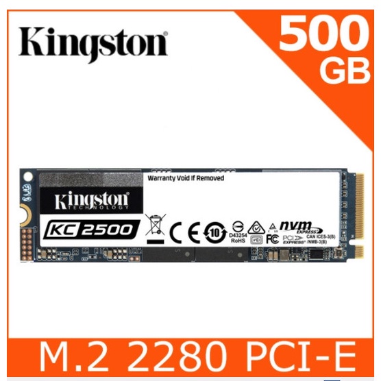 金士頓 Kingston KC2500 NVMe PCIe SSD 500GB 固態硬碟