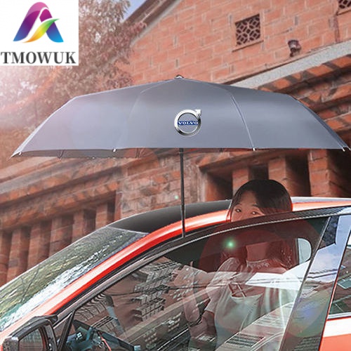 富豪Volvo 全自動反向車用雨傘 晴雨兩用摺疊傘 晴雨傘 車標雨傘 安全逃生破窗錘神器*當天出貨