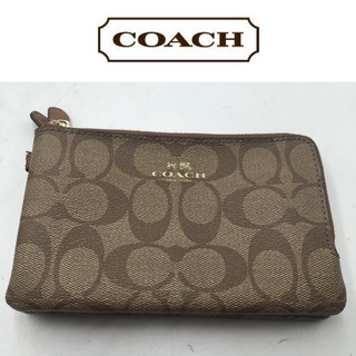 二手真品 Coach 零錢包 小包 短夾 LOGO 白523