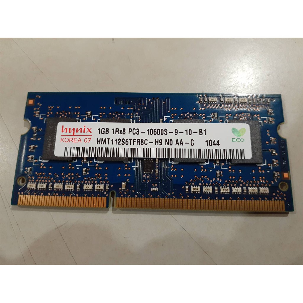 海力士 1GB 1R*8 DDR3 1333 PC3-10600S HMT112S6TFR8C-H9 筆電用記憶體 NB