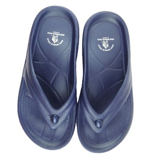 格子舖＊【ANLC-001】(男女22-29)MIT台灣製EVA塑膠 情侶鞋夾腳拖 人字拖 海灘拖 藍色(6色)