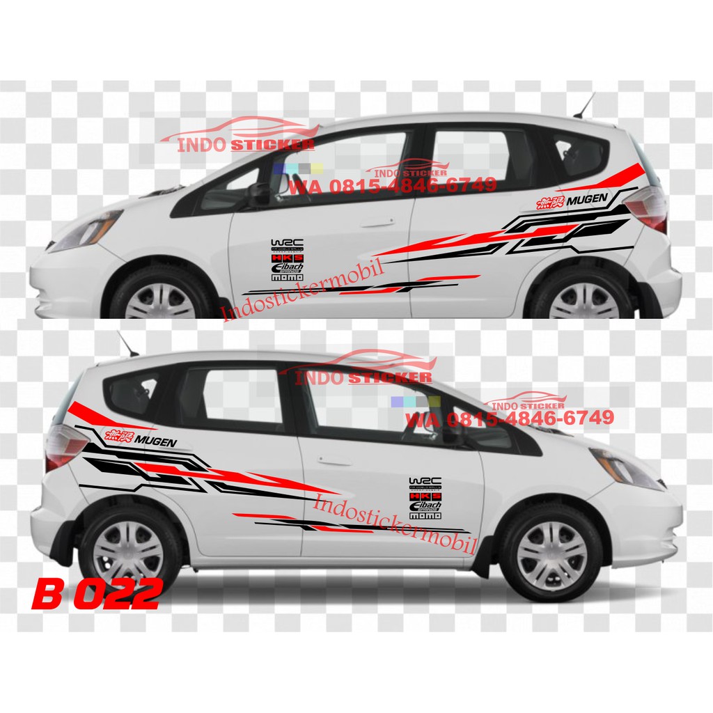 汽車貼紙 HONDA JAZZ FIT 切割貼紙汽車貼紙 FIT JAZZ 貼紙側貼花 HONDA JAZZ