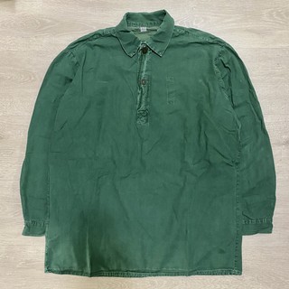 Edc🎱 瑞典公發 軍用罩衫 vintage古著 公發 軍裝 穿搭 Army 軍綠襯衫