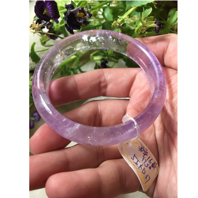 AAA+天然 紫羅蘭 紫水晶手鐲～ 窄版～ 《醉16款》～手圍17.5號，內徑55mm寬12厚7mm~纖纖細細款～紫水晶