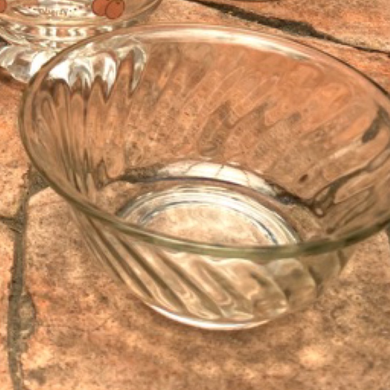 早期懷舊風格 老玻璃冰碗一入/水果碗/優格碗