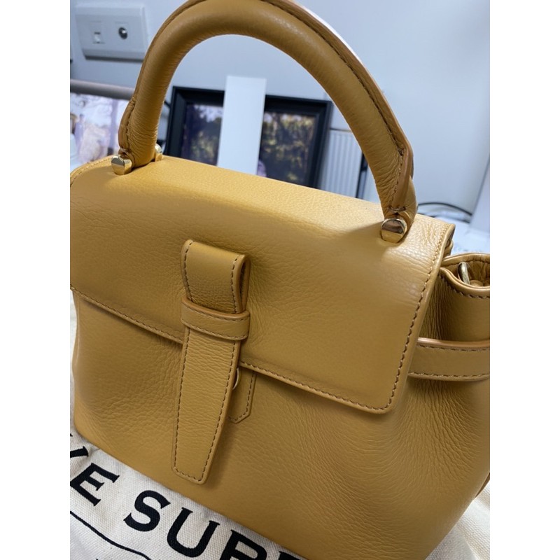 [近全新]泰國設計品牌Love Supreme土黃色真皮手工小包包