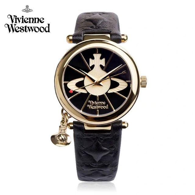 送禮精選 日本原裝正品最後一支 潮牌 Vivienne Westwood 全新土星吊飾手錶 黑色斷貨超好看有型