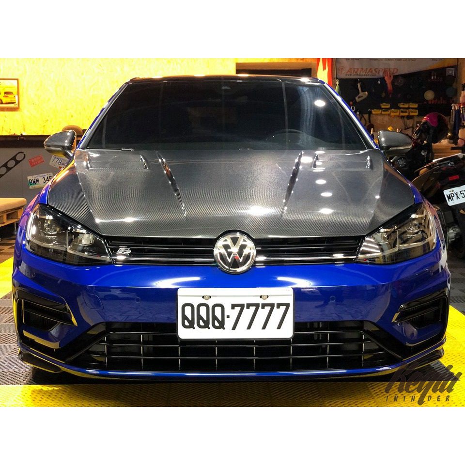 起秋汽車精品golf7 7 5 Gti R Line Tdi Tsi 碳纖維開孔引擎蓋雙面素材另有golf5 6 蝦皮購物