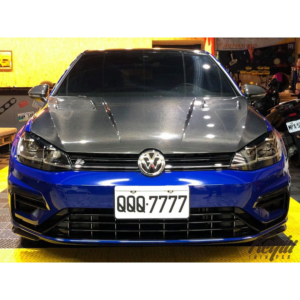 起秋汽車精品 GOLF7 7.5 GTI R LINE TDI TSI 碳纖維 開孔引擎蓋 雙面 素材另有GOLF5 6