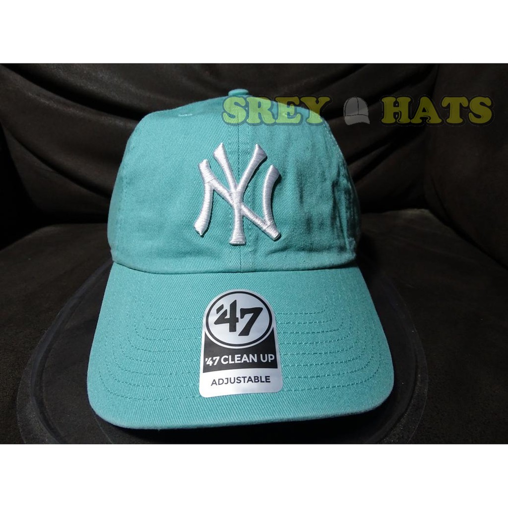 [SREY帽屋]現貨★47 Brand CLEAN UP MLB 紐約洋基 tiffany藍 蒂芬妮 日本 棒球帽 老帽