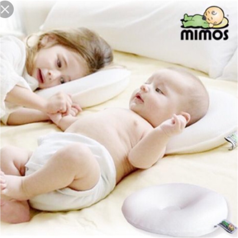 Mimos顧頭型嬰兒枕頭XL 二手(含運）💯防塵蟎近全新（枕頭+枕套+原廠外盒）