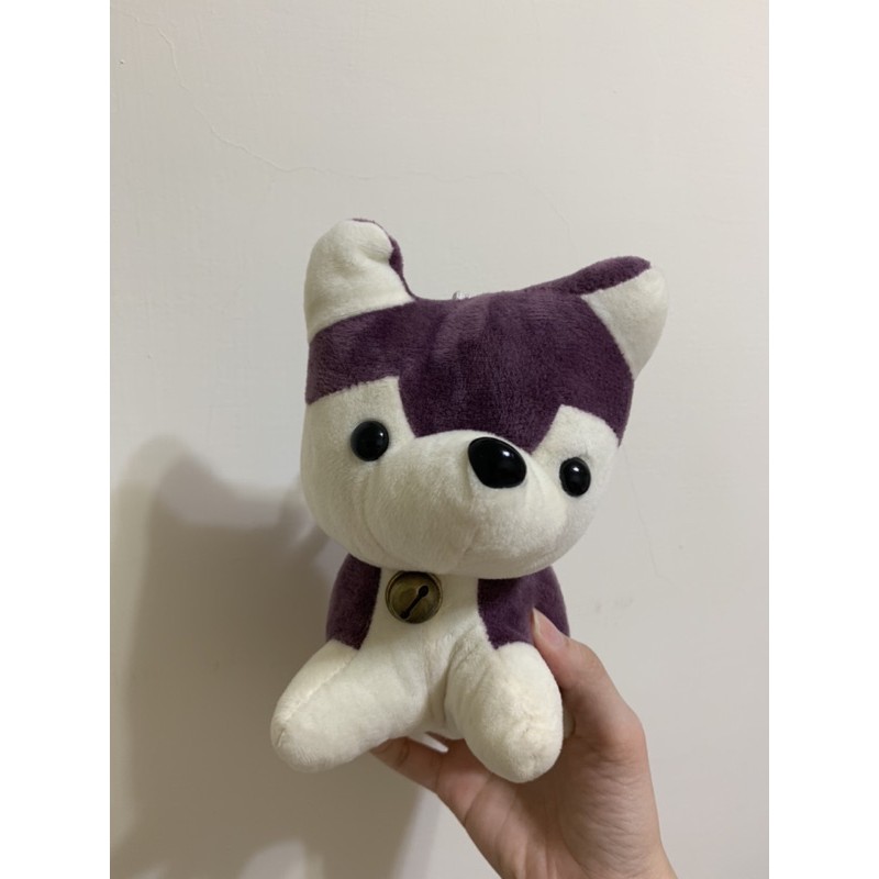超可愛的紫色狐狸狗玩偶